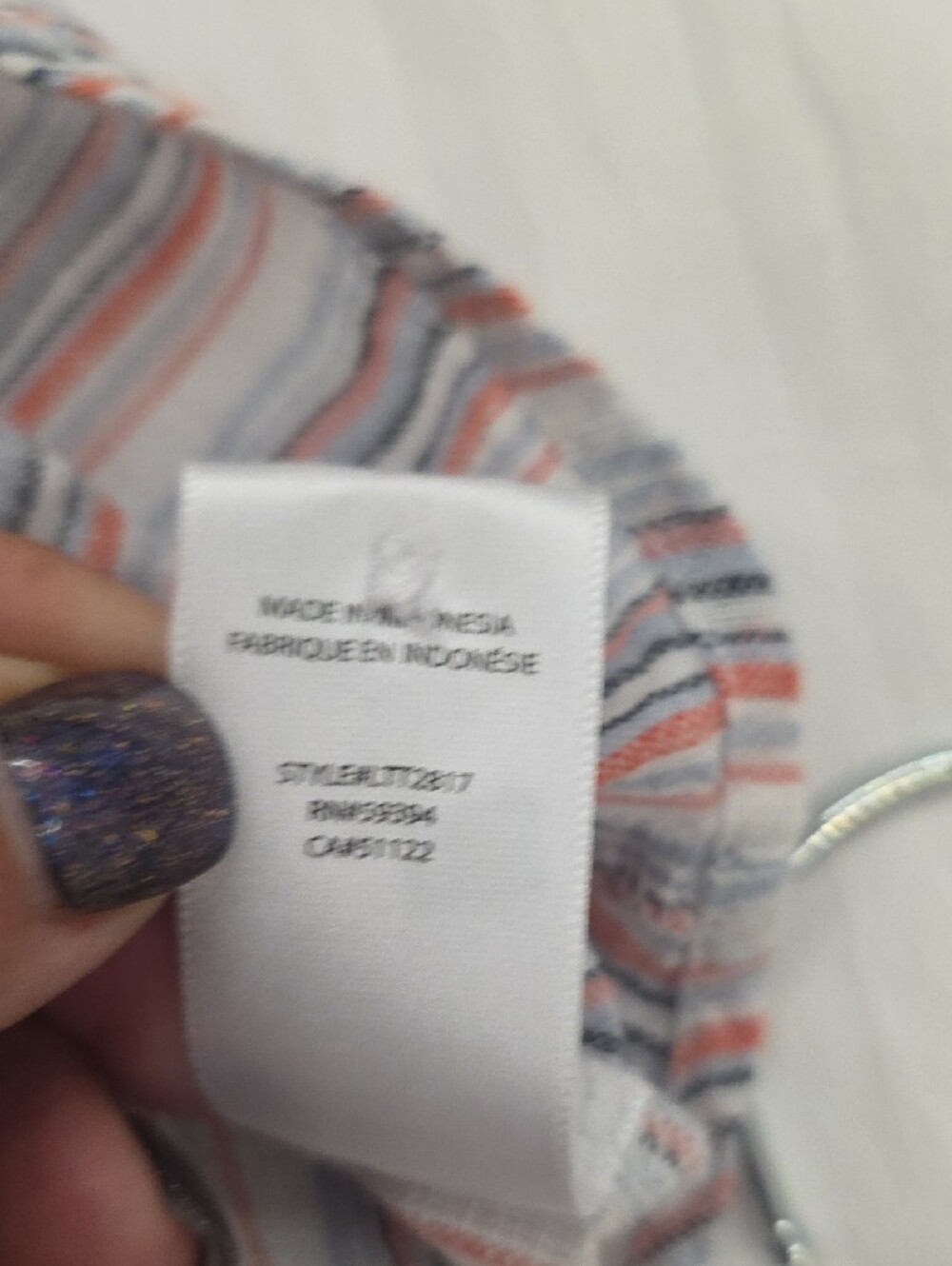 BeachLunchLounge Linen Blend Striped Tie Front Sleeveless Top S NWT - Picture 10 of 10